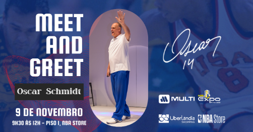 Oscar Schmidt participa de encontro exclusivo no Uberlândia Shopping