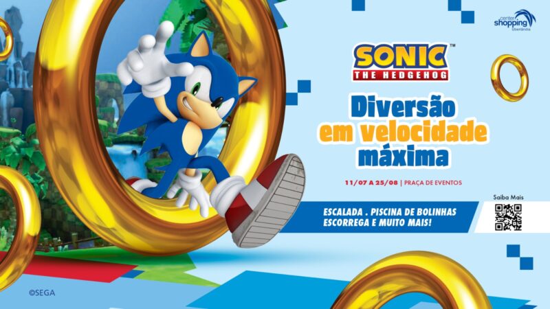 Sonic Mountain Park é atração da temporada de férias no Center Shopping