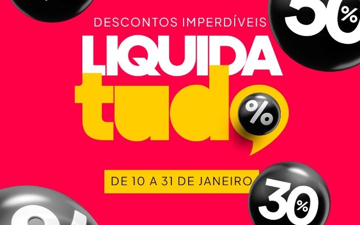 Bazar Liquida Tudo do Uberlândia Shopping oferece ofertas imperdíveis para começar o ano economizando