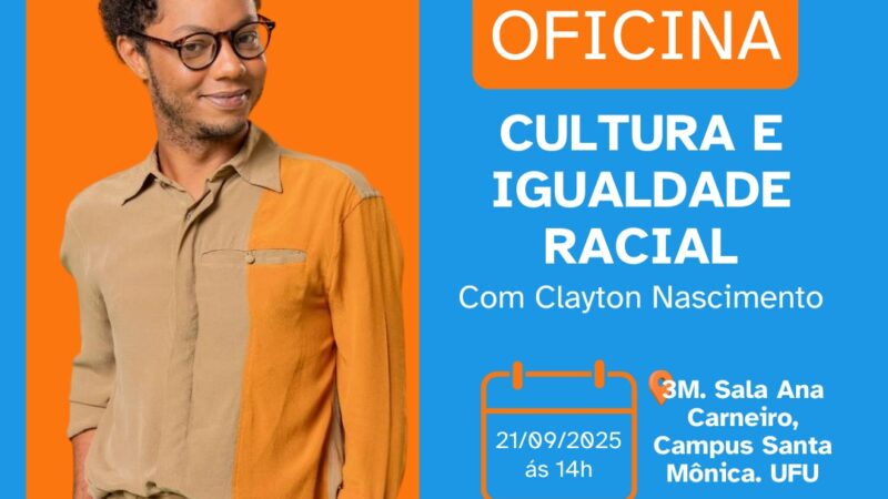 Cultura e Igualdade Racial são temas de oficina no Festival Todos em Cena