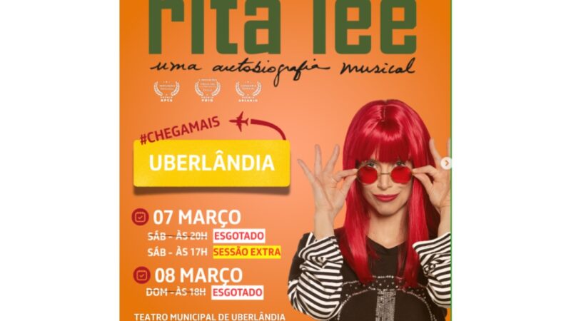Sucesso absoluto: “Rita Lee – Uma Autobiografia Musical” anuncia sessão extra em Uberlândia