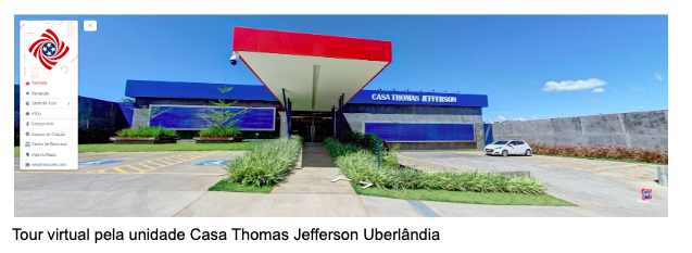 Casa Thomas Jefferson abre as portas para tour virtual em suas unidades