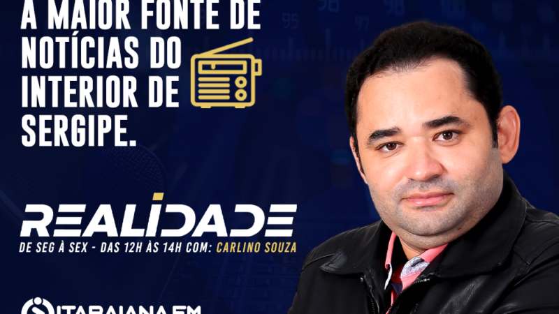 Carlino Souza está de volta ao rádio e assume o programa “Realidade” na Itabaiana FM 93.1
