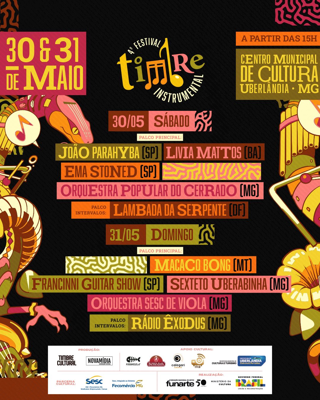 Timbre Instrumental 2026 anuncia line-up completo e reafirma Uberlândia como polo da música instrumental contemporânea