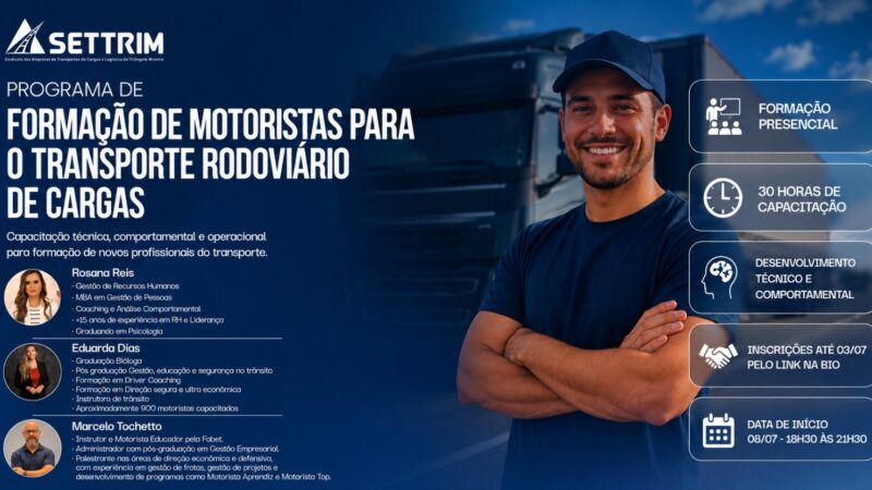 SETTRIM lança programa gratuito de formação contínua para motoristas sem experiência em Uberlândia