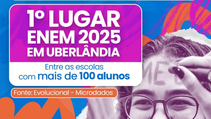 Gabarito lidera ENEM entre instituições de grande porte em Uberlândia