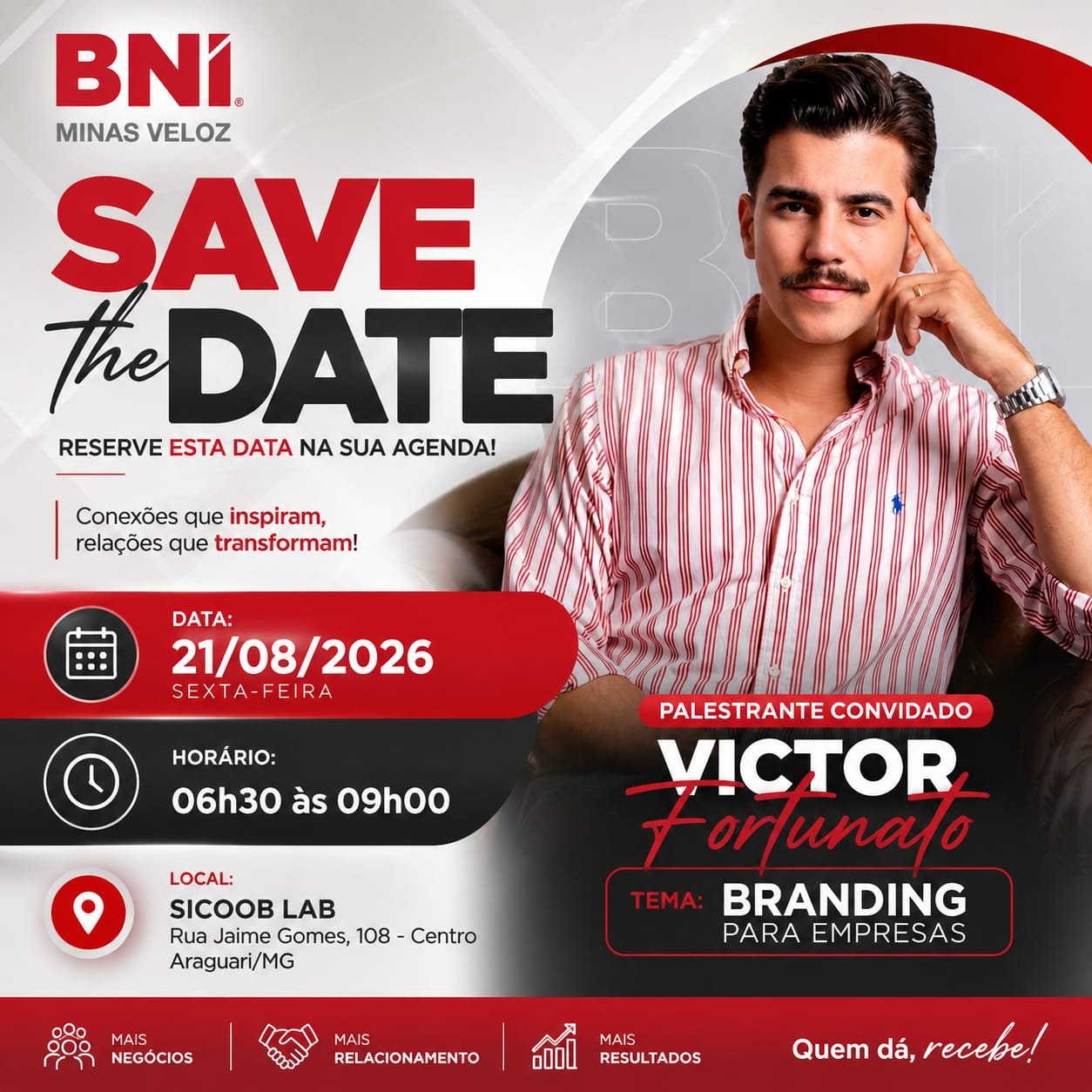 BNI Veloz celebra R$ 21 milhões em negócios e recebe especialista para palestra sobre branding em Araguari