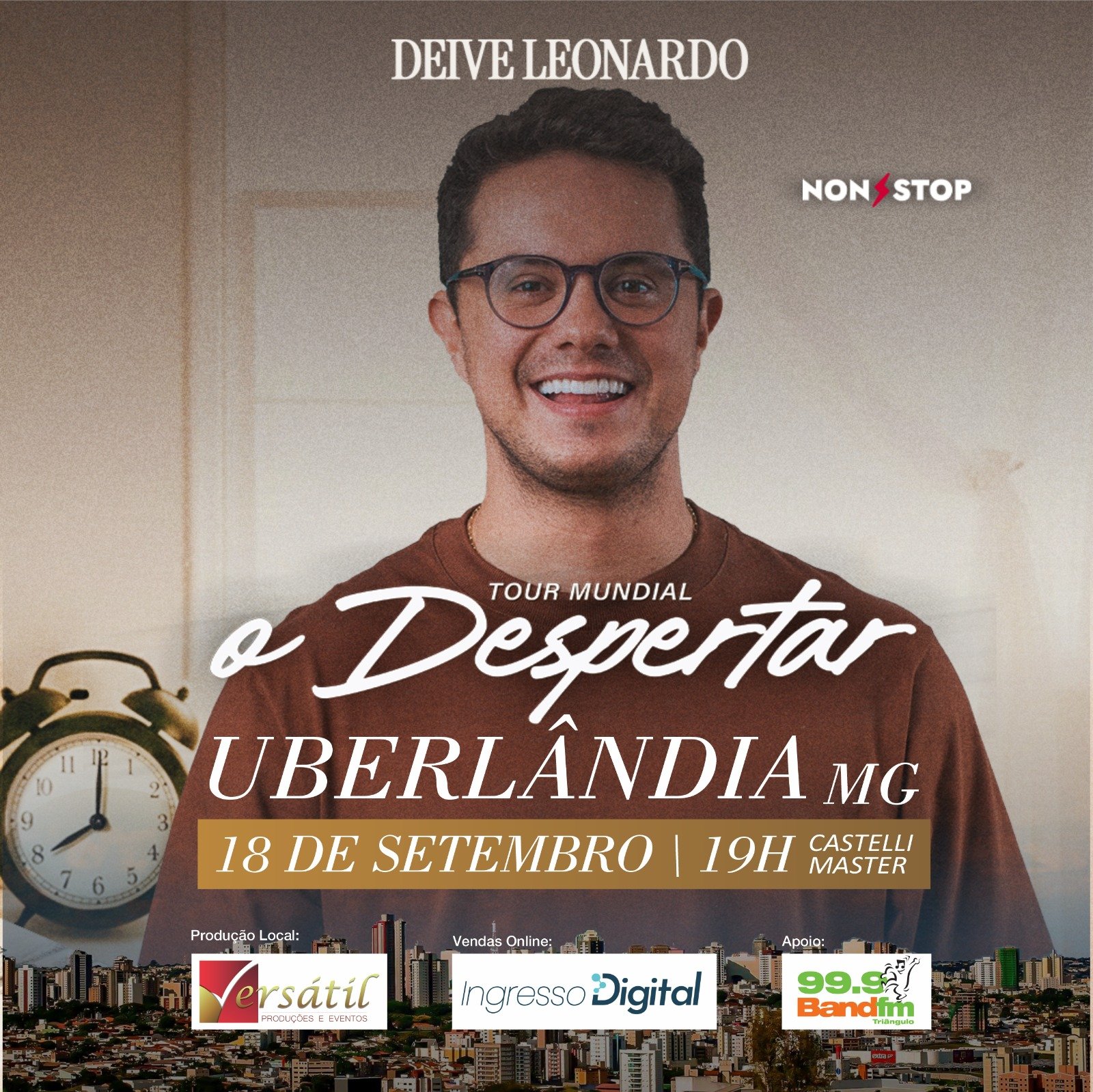Deive Leonardo apresenta a Tour “O Despertar” 18 de Setembro em Uberlândia