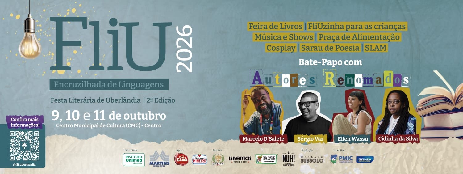 FliU 2026 reúne literatura infantil e rodas de conversa com autores em Uberlândia
