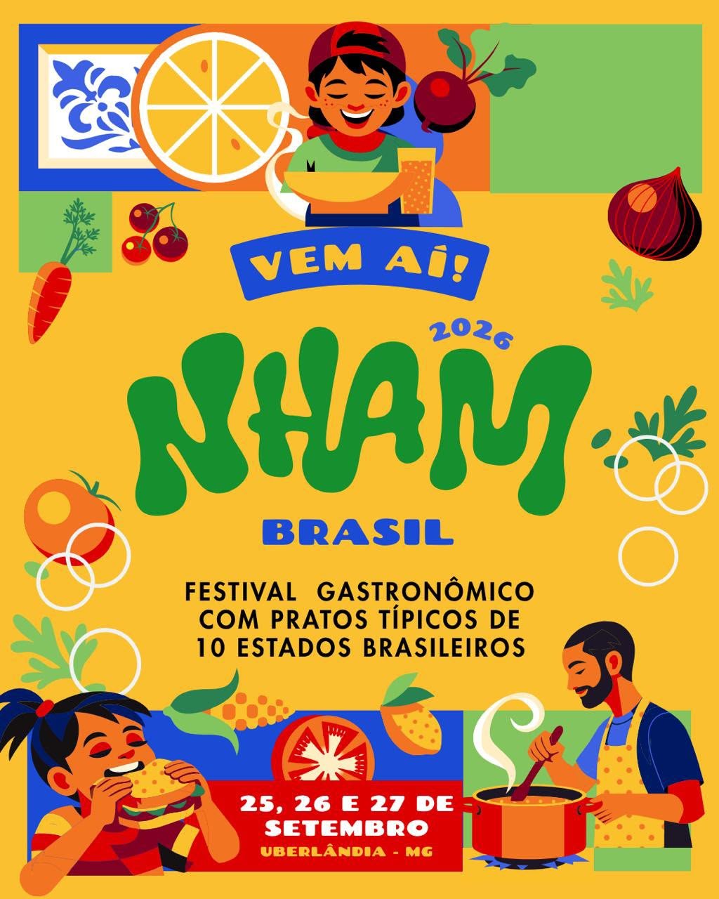 Festival Nham Brasil celebra a diversidade da culinária brasileira em Uberlândia