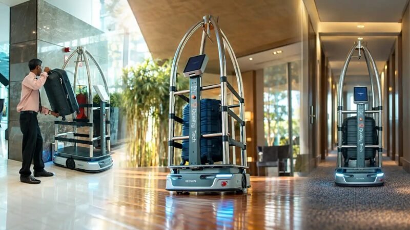 Mercure Uberlândia apresenta Otto, novo robô bagageiro que se junta ao mordomo Alfred