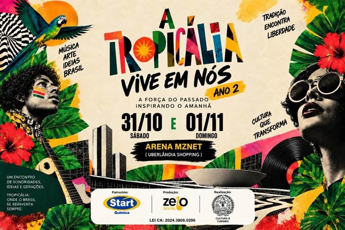 A Tropicália Vive em Nós retorna a Uberlândia para celebrar música, cultura e liberdade criativa